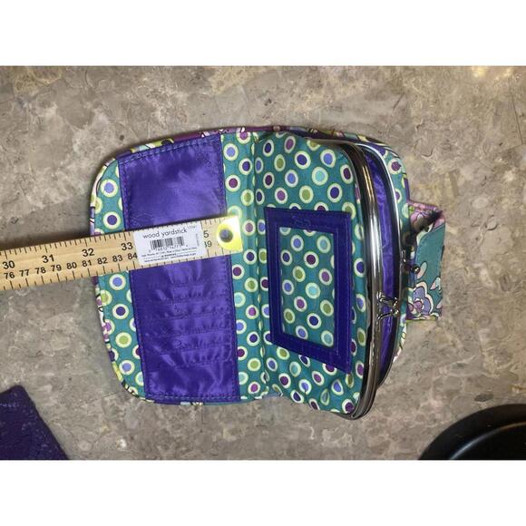 Vera Bradley Wallet Clutch women's  double KISSLOCK COIN PURSE FLORAL - Picture 5 of 9